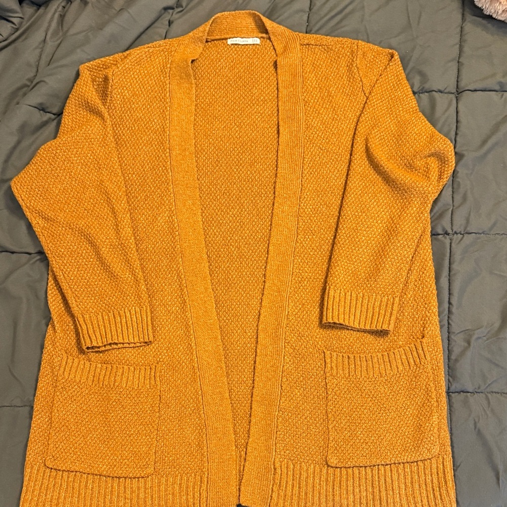 Pink Clover Mustard Cardigan Sweater